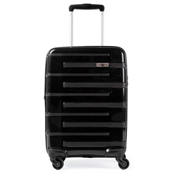 Mala de Bordo 10 kg Polipropileno 4 Rodas Zíper Antifurto SwissOne Montreux Preto 0018447458003
