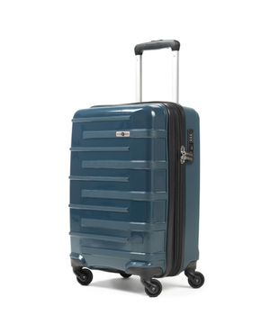 Mala de Bordo 10 kg Polipropileno 4 Rodas Zíper Antifurto SwissOne Montreux Azul – foto 3