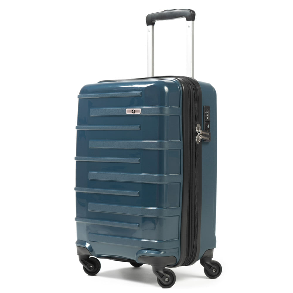 Mala de Bordo 10kg Polipropileno 4 Rodas Zíper Antifurto SwissOne