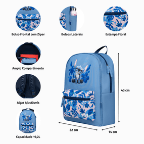 Mochila Feminina Stitch Filme Azul – foto 2