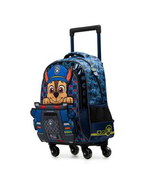 Mochila de 4 Rodinhas Masculina Infantil Patrulha Canina Chase Azul – foto 3