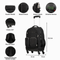 Mochila de Rodinha Juvenil Masculina Color Block 4 Rodas Preta – foto 2