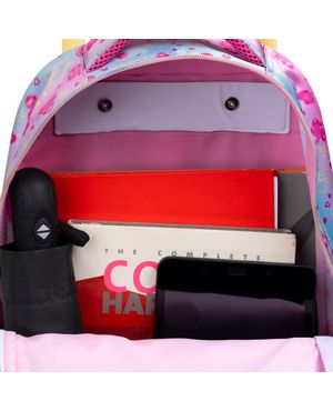 Kit Mochila de Rodinha, Lancheira Térmica, Estojo Infantil Feminino Princesas Rosa – foto 9