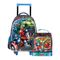 Kit Mochila de Rodinha e Lancheira Térmica  Infantil Masculina Vingadores Preto