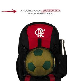 Mochila do Flamengo Masculina Esportiva Oficial com Rede de Suporte para Bola – foto 2