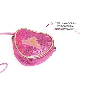Mochila de 4 Rodinhas Infantil Feminina Princesas Rosa – foto 2