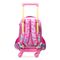 Mochila de 4 Rodinhas Infantil Feminina Princesas Rosa – foto 5