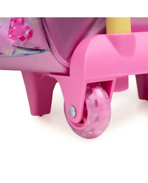 Mochila de Rodinha Infantil Feminina Princesas Rosa – foto 9