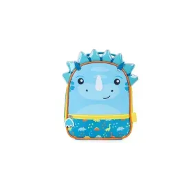 Kit Mochila Infantil de Rodinhas Pets Dinossauro e Lancheira Azul Escuro