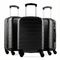 Conjunto de 3 Malas de Bordo PP 8 Kg ABS 4 Rodas 18,5" Downtown Preta