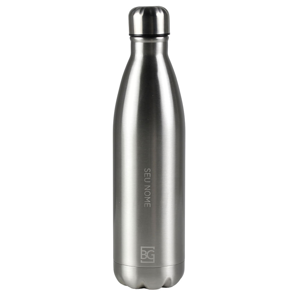 Garrafa Térmica Dual 750ml Aço Escovado Prata