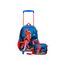 Kit Mochila de Rodinha e Lancheira Térmica Infantil Masculina Homem Aranha Azul Escura