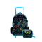 Kit Mochila de Rodinhas Masculina Video Game Preta e Lancheira Térmica Masculina Video Game Preta