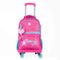 Kit Mochila de Rodinha Feminina, Lancheira Térmica Juvenil BG Joy Rosa – foto 4