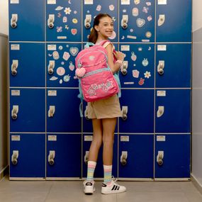Kit Mochila Escolar Feminina, Lancheira Térmica, Estojo Box Juvenil BG Joy Rosa – foto 2