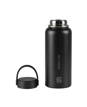 Garrafa Térmica Dual com Alça 900ml Preta – foto 3