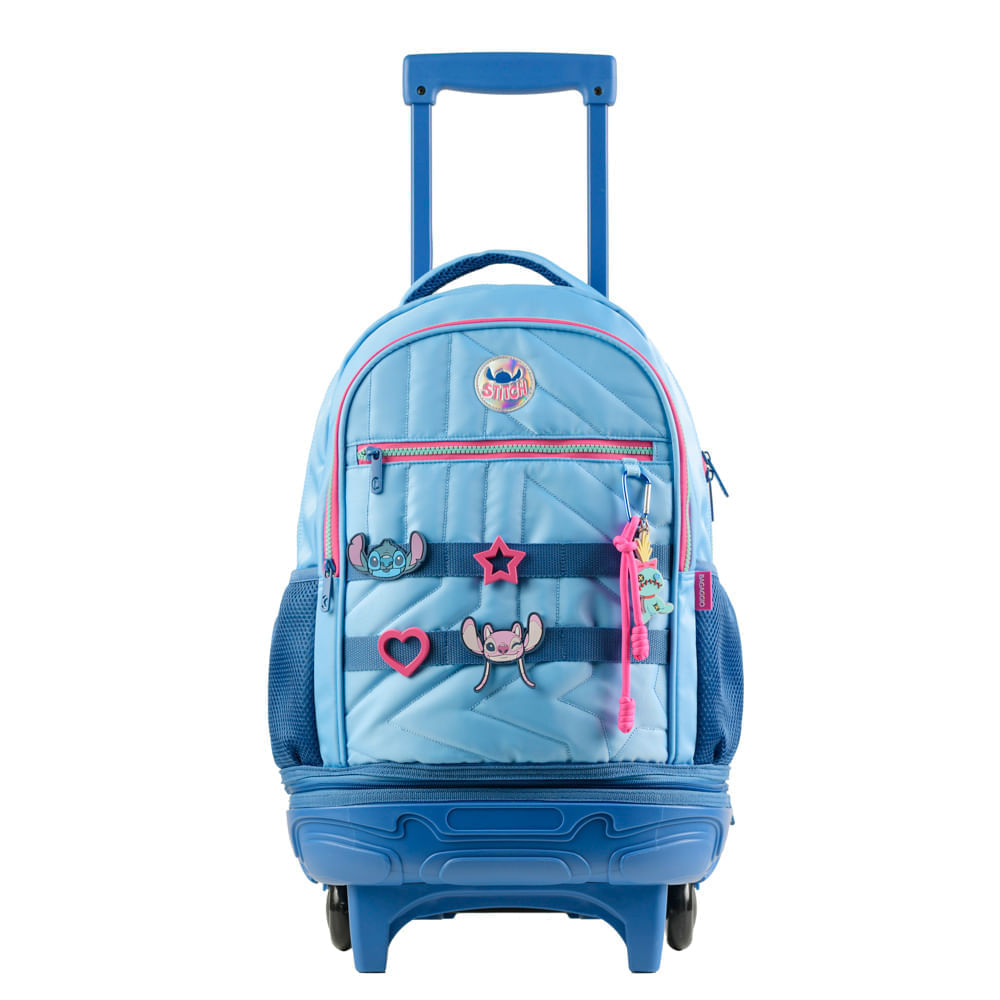 Mochila de Rodinhas 2 em 1 Carrinho Removível Stitch Star