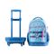 Kit Mochila de Rodinhas, Lancheira Térmica, Estojo Feminino Stitch Star Azul – foto 6