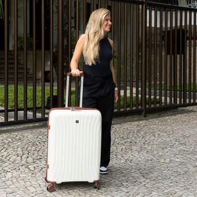 Mala Média 23 Kg Polipropileno 4 Rodas Swiss One Topázio Off White – foto 2