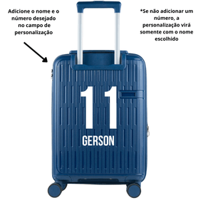 Mala de Bordo do Cruzeiro PERSONALIZÁVEL 10kg Polipropileno 4 Rodas Azul – foto 2