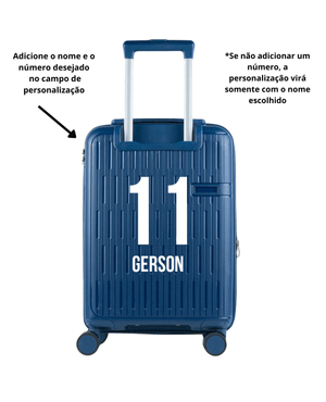 PERSONALIZÁVEL Mala de Bordo do Cruzeiro 10kg Polipropileno 4 Rodas Azul – foto 2