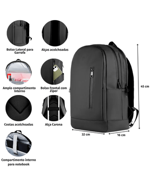 Mochila Masculina Executiva Grande Storm Preta – foto 3